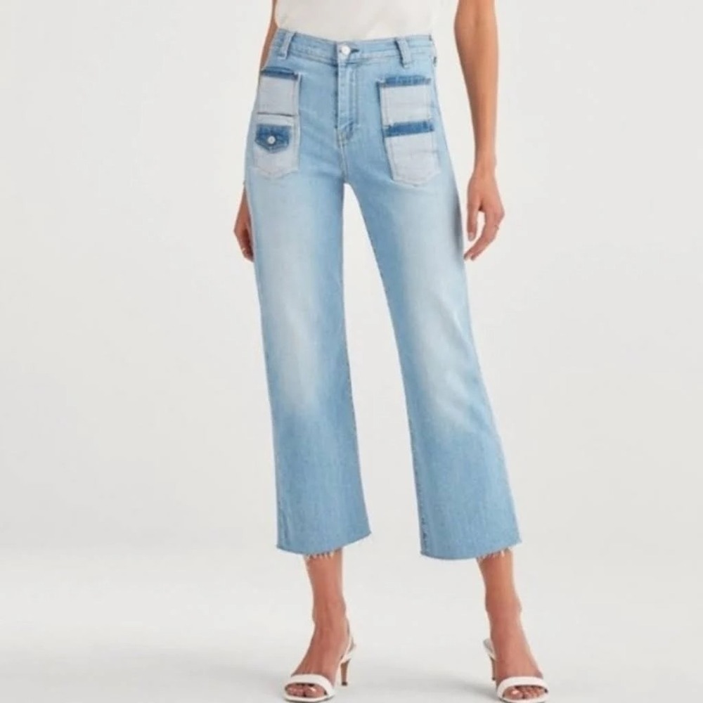 7 For All Mankind Cropped Alexa Jeans w/ Patch Pockets Size 30